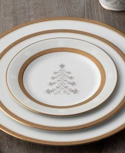 Noritake Charlotta Gold Set Of 4 Holiday Tree Appetizer Plates, 6-1/4 -Noritake Shop 22935837 fpx