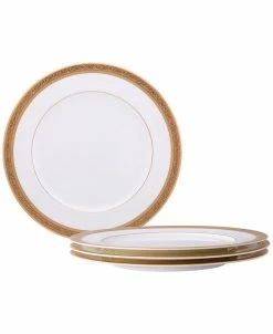 Noritake Summit Gold Set Of 4 Dinner Plates, Service For 4