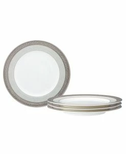 Noritake Summit Platinum Set Of 4 Bread Butter And Appetizer Plates, Service For 4