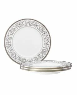 Noritake Summit Platinum Set Of 4 Salad Plates, Service For 4