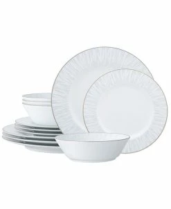 Noritake Glacier Platinum 12 Piece Set, Service For 4
