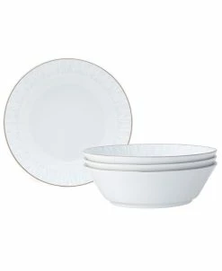 Noritake Glacier Platinum Set Of 4 Soup Bowls, Service For 4