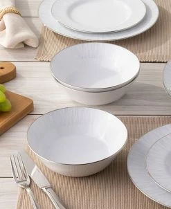 Noritake Glacier Platinum Set Of 4 Soup Bowls, Service For 4 -Noritake Shop 23138645 fpx