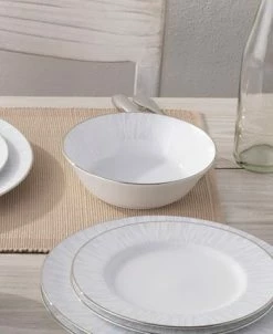 Noritake Glacier Platinum Set Of 4 Soup Bowls, Service For 4 -Noritake Shop 23138646 fpx