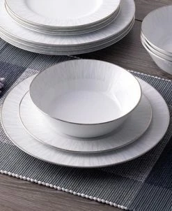 Noritake Glacier Platinum Set Of 4 Soup Bowls, Service For 4 -Noritake Shop 23138648 fpx