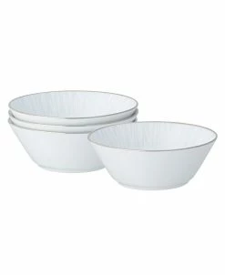 Noritake Glacier Platinum Set Of 4 Fruit Bowls, Service For 4