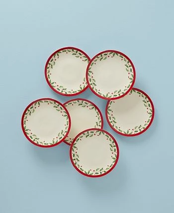 Lenox Holiday Accent Plate, Set Of 6 4 Lenox Holiday Accent Plate, Set Of 6 - Image 2