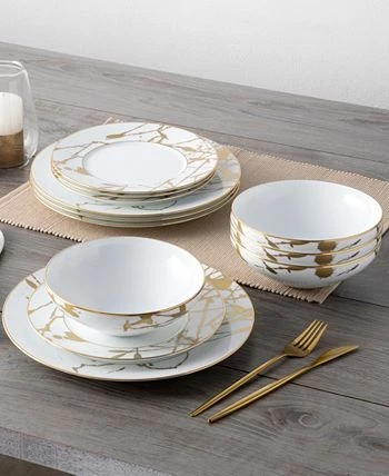 Noritake Raptures Gold 12 Piece Set, Service For 4 4 Noritake Raptures Gold 12 Piece Set, Service For 4 - Image 2