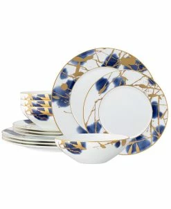 Noritake Jubilant Days Gold 12 Piece Set, Service For 4