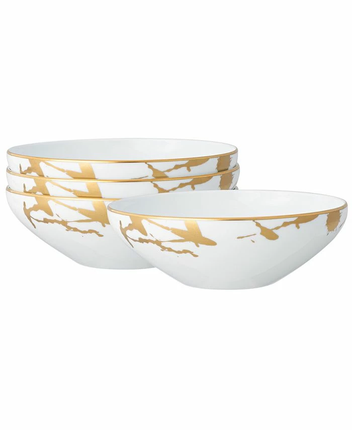 Noritake Raptures Gold Set Of 4 Cereal Bowls, Service For 4 3 Noritake Raptures Gold Set Of 4 Cereal Bowls, Service For 4