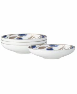 Noritake Jubilant Days Platinum Set Of 4 Fruit Bowls, Service For 4
