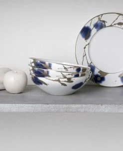 Noritake Jubilant Days Platinum Set Of 4 Soup And Cereal Bowl, Service For 4 -Noritake Shop 23524960 fpx