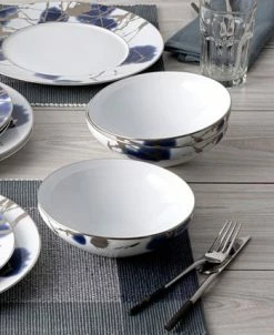 Noritake Jubilant Days Platinum Set Of 4 Soup And Cereal Bowl, Service For 4 -Noritake Shop 23524962 fpx
