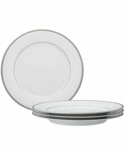 Noritake Regina Platinum Set Of 4 Dinner Plates, Service For 4