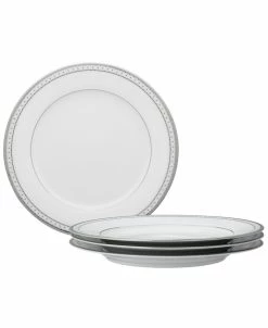 Noritake Rochester Platinum Set Of 4 Dinner Plates, Service For 4