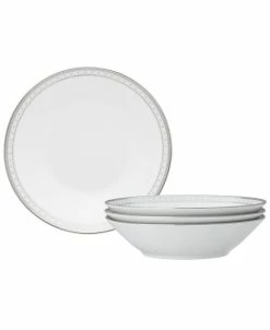 Noritake Rochester Platinum Set Of 4 Soup Bowls, Service For 4