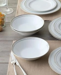 Noritake Rochester Platinum Set Of 4 Soup Bowls, Service For 4 -Noritake Shop 23548063 fpx