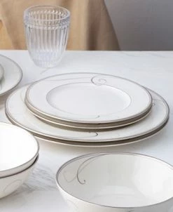 Noritake Platinum Wave Set Of 4 Dinner Plates, Service For 4 -Noritake Shop 24055381 fpx