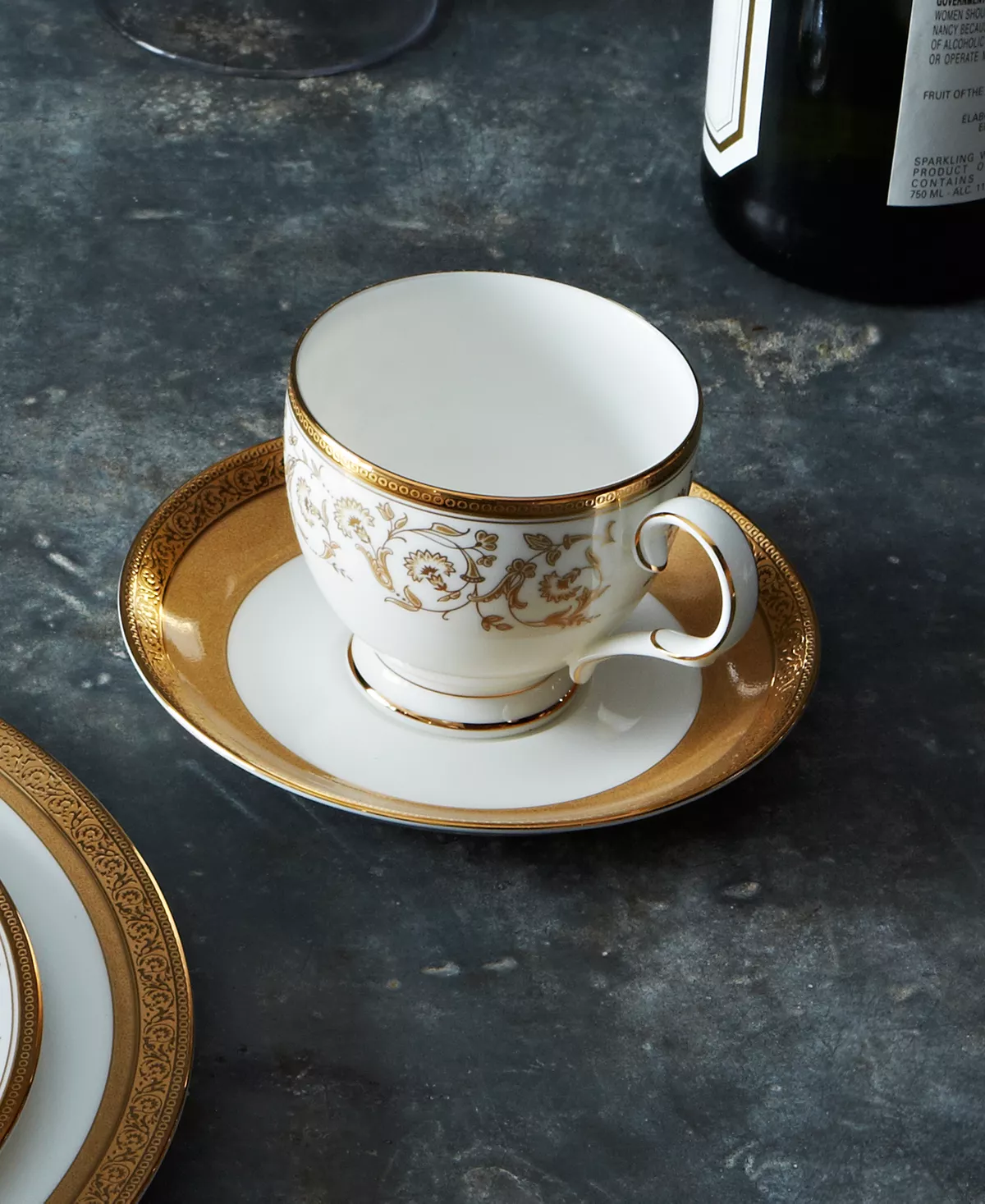 Noritake Summit Gold Set Of 4 Saucers, Service For 4 4 Noritake Summit Gold Set Of 4 Saucers, Service For 4 - Image 2