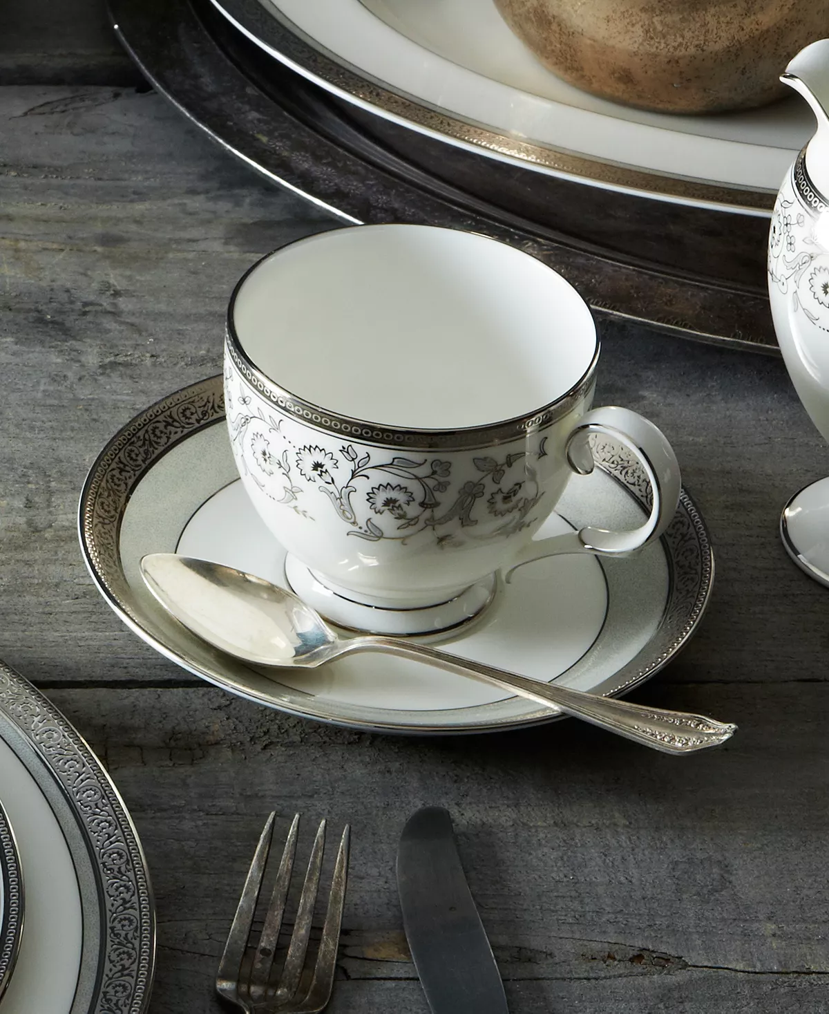 Noritake Summit Platinum Set Of 4 Cups, Service For 4 5 Noritake Summit Platinum Set Of 4 Cups, Service For 4 - Image 3