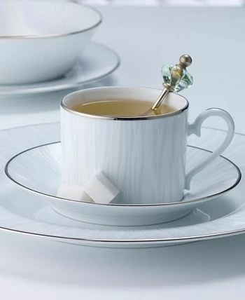 Noritake Glacier Platinum Set Of 4 Saucers, Service For 4 4 Noritake Glacier Platinum Set Of 4 Saucers, Service For 4 - Image 2