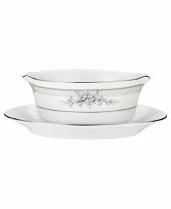 Noritake Sweet Leilani Gravy Boat & Stand Set