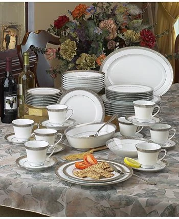 Noritake Crestwood Platinum 50-Pc. Set, Service For 8 4 Noritake Crestwood Platinum 50-Pc. Set, Service For 8 - Image 2